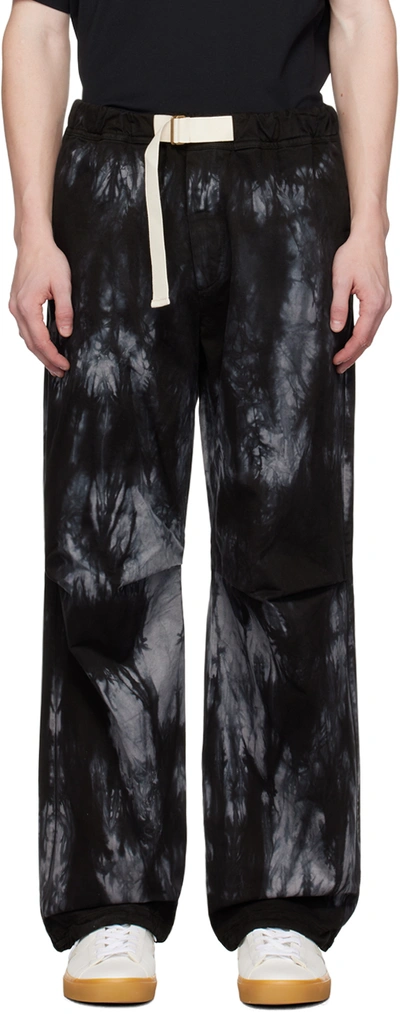 Shop Darkpark Black Jordan Trousers In Black & Grey W610