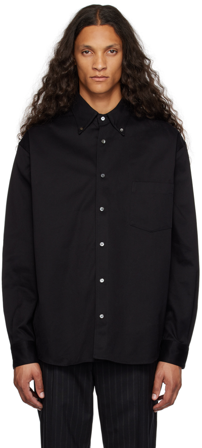 Shop Acne Studios Black Button-up Shirt In 900 Black