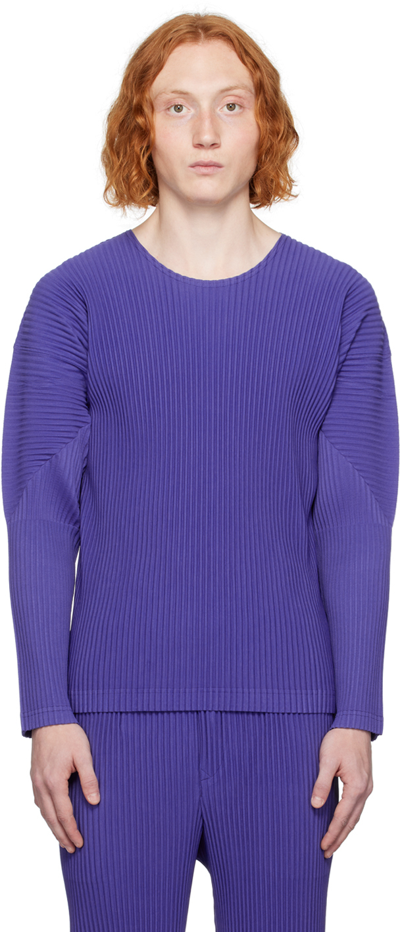 Shop Issey Miyake Purple Monthly Color September Long Sleeve T-shirt In 84-viola Violet