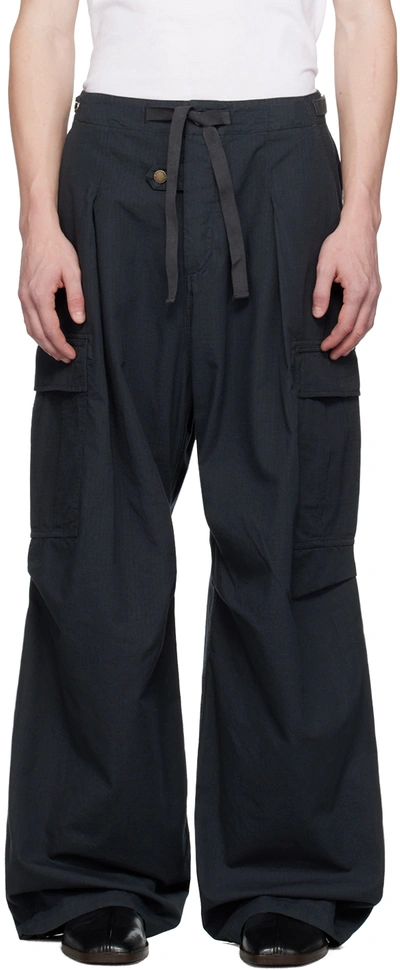 Shop Darkpark Navy Joseph Cargo Pants In Bluesh Grey 0071