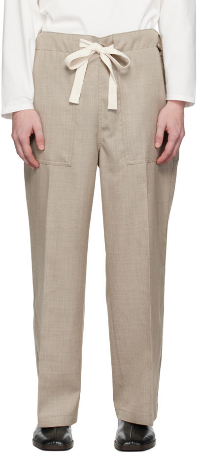 Shop Rainmaker Kyoto Taupe Karate Trousers In Natural