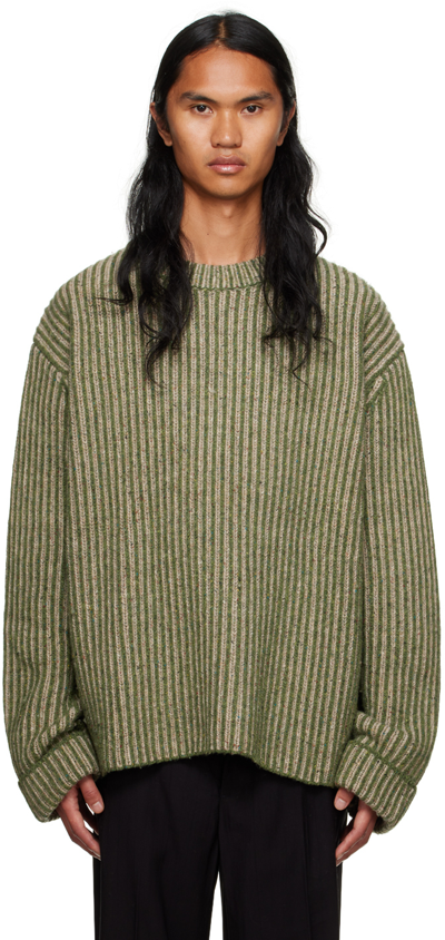 Shop Hope Green Pesci Sweater In Green/beige