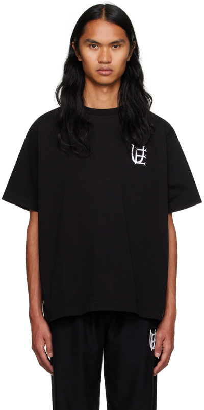 Shop Uniform Experiment Black Appliqué T-shirt