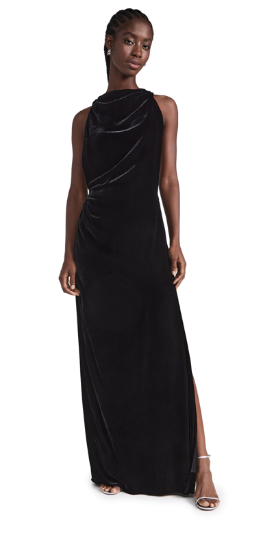 Shop Proenza Schouler Velvet Backless Dress Black