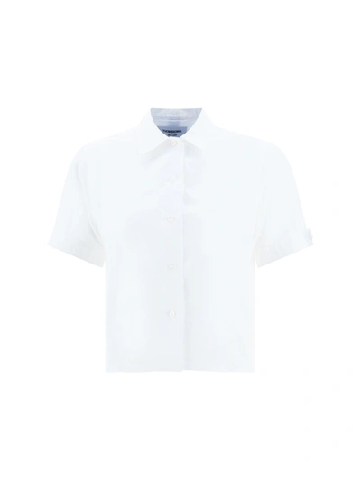 Shop Thom Browne Bowling Shirt In White