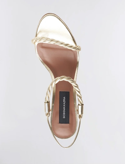 Shop Bcbgmaxazria Taylor Twist-strap Sandal In Platino