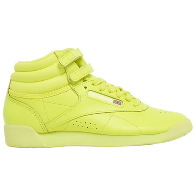 reebok freestyle hi womens yellow