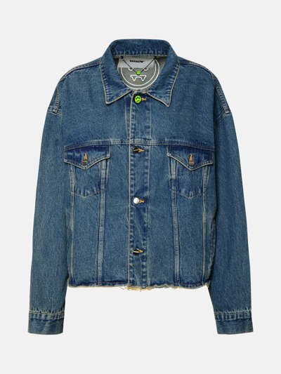 Shop Barrow Blue Cotton Jacket