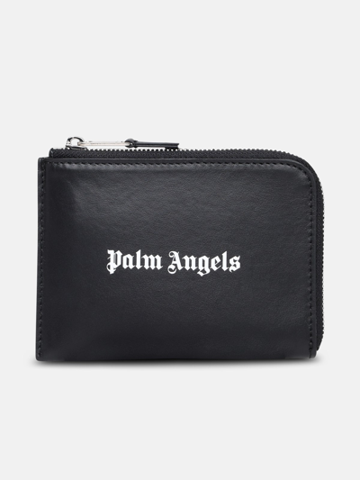 Shop Palm Angels Black Leather Cardholder