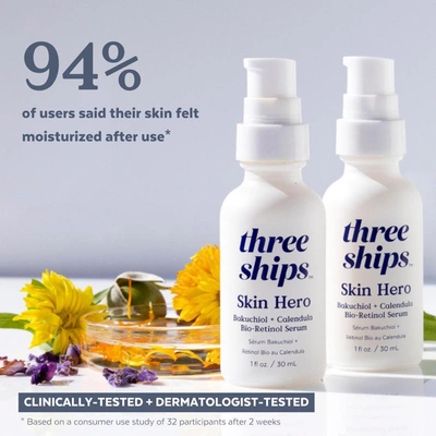 Three Ships Skin Hero Bakuchiol + Calendula Bio-retinol Serum