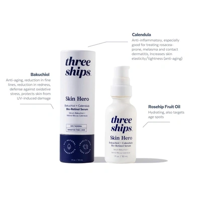 Three Ships Skin Hero Bakuchiol + Calendula Bio-retinol Serum
