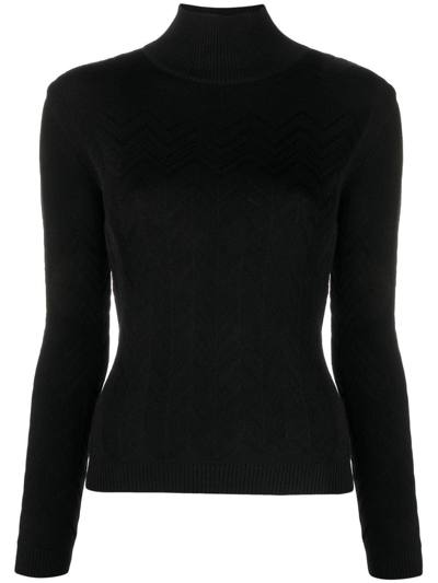 Shop Missoni Zigzag Sweater In Black
