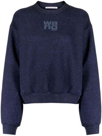 Shop Alexander Wang Sweatshirt With Print In Blue