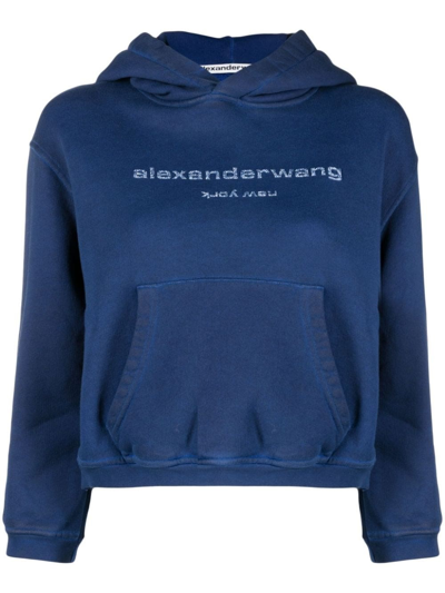 Shop Alexander Wang Hoodie In Blue