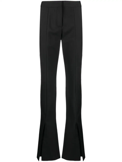 Shop Off-white Tech Drill Flared Trousers In Black