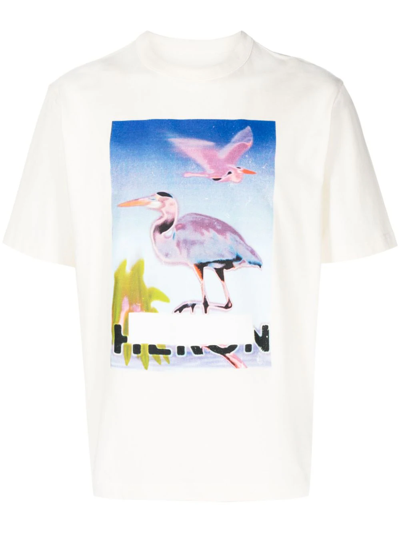 Shop Heron Preston Censored Heron T-shirt In Nude & Neutrals