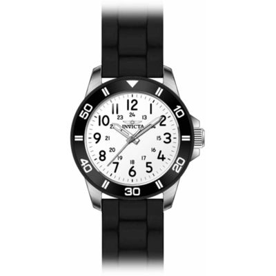 Shop Invicta Pro Diver Quartz White Dial Ladies Watch 43630 In Black / White