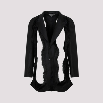 Shop Comme Des Garçons Homme Deux Comme Des Garcons Homme Plus Wool Jacket In Black Black