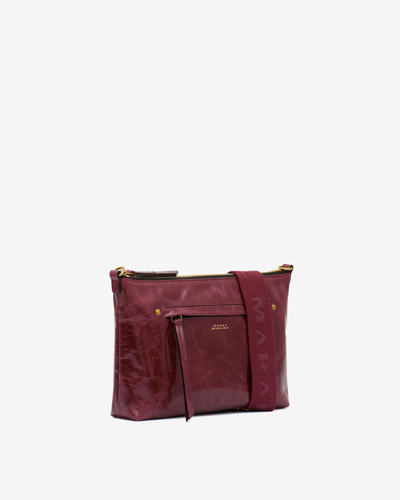 Shop Isabel Marant Nessah Leather Crossbody Bag In Red
