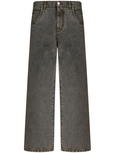 Shop Etro Black Cotton Jeans In Nero