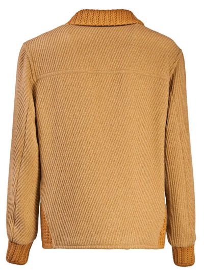 Shop Etro Camel Brown Wool Blend Jacket In Marrone
