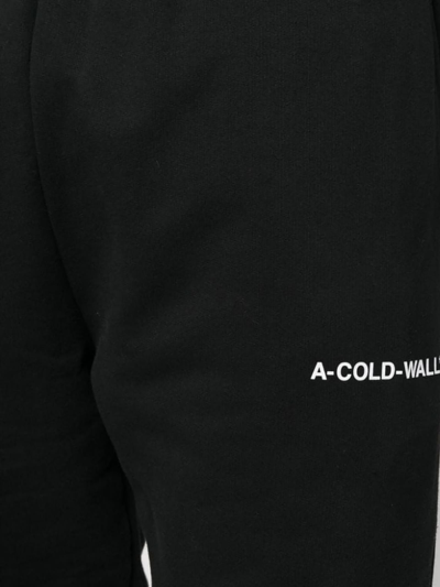 Shop A-cold-wall* Black Cotton Track Pants In Nero