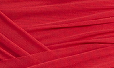 Shop Bardot Pippa Cutout Long Sleeve Mesh Minidress In Fire Red