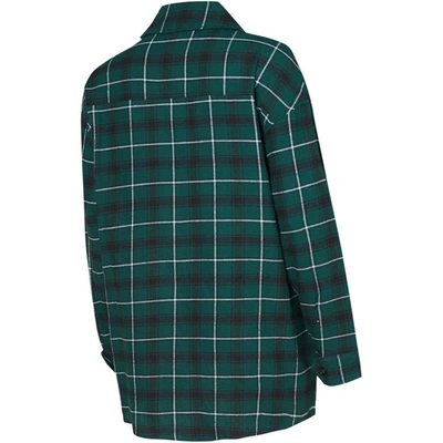 Shop College Concepts Hunter Green/black Milwaukee Bucks Boyfriend Button-up Nightshirt