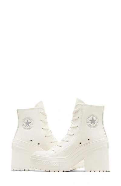 Shop Converse Chuck 70 De Luxe Heel Sneaker In Egret/ Egret/ Silver