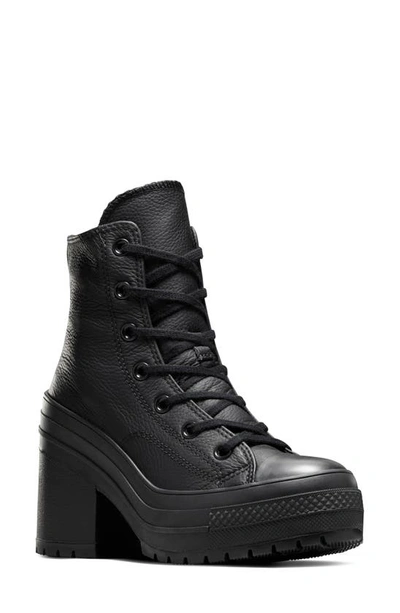 Shop Converse Chuck 70 De Luxe Heel Sneaker In Black/ Black/ White