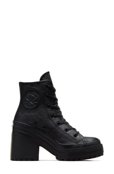 Shop Converse Chuck 70 De Luxe Heel Sneaker In Black/ Black/ White