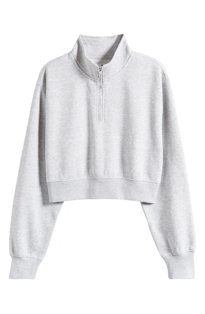 Shop Bp. Quarter Zip Sweatshirt In Grey Soft Heather