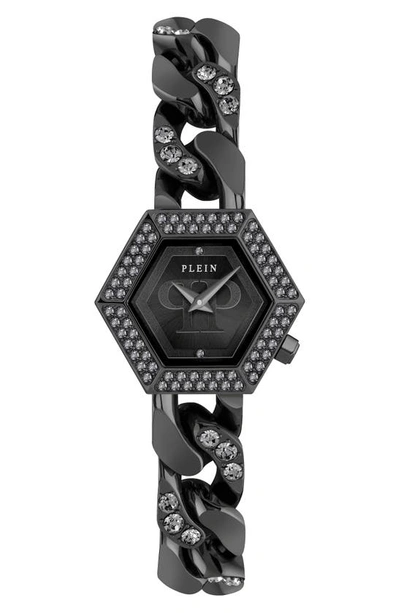 Shop Philipp Plein The Hexagon Bracelet Watch, 28mm In Ip Black