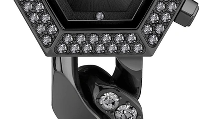 Shop Philipp Plein The Hexagon Bracelet Watch, 28mm In Ip Black