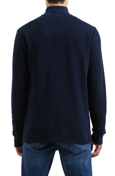 Shop French Connection Ottoman Quarter Zip Pullover In Marine