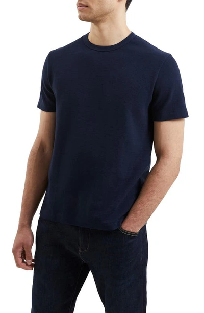 Shop French Connection Cotton Ottoman T-shirt In Marine