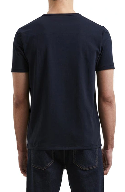 Shop French Connection Solid Crewneck T-shirt In Dark Navy