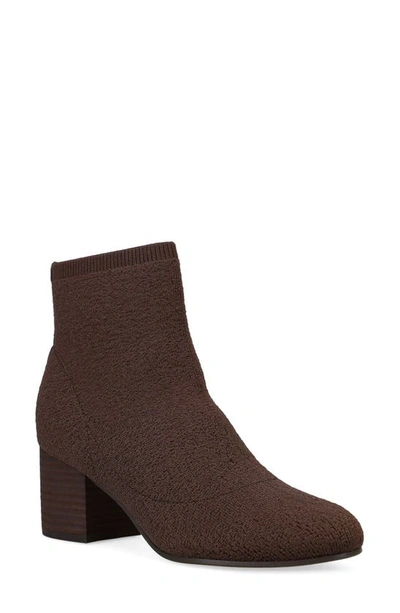 Shop Eileen Fisher Oriel Recycled Polyester Knit Bootie In Chocolate