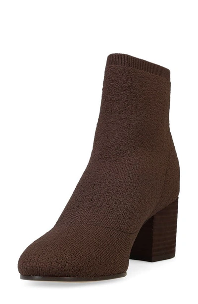 Shop Eileen Fisher Oriel Recycled Polyester Knit Bootie In Chocolate