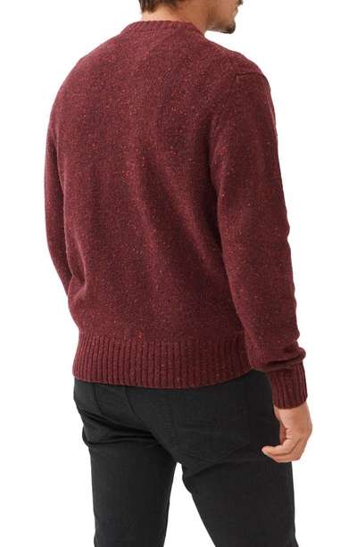 Shop Rodd & Gunn Cox Road Tweed Wool Blend Crewneck Sweater In Garnet