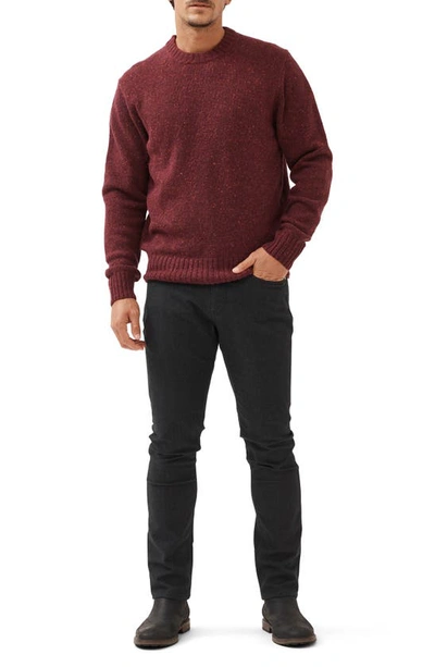 Shop Rodd & Gunn Cox Road Tweed Wool Blend Crewneck Sweater In Garnet