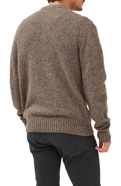 Shop Rodd & Gunn Cox Road Tweed Wool Blend Crewneck Sweater In Gravel
