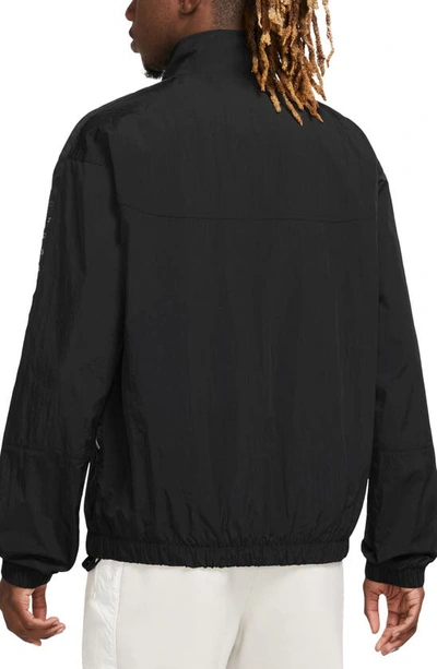 Shop Jordan Essentials Warm-up Jacket In Black/ Black/ Sail