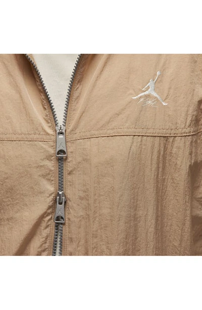 Shop Jordan Essentials Warm-up Jacket In Hemp/ Sail