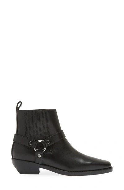 Shop Madewell The Santiago Western Ankle Boot In True Black