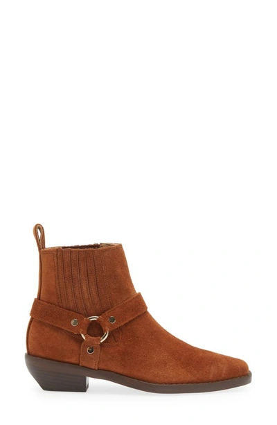 Shop Madewell The Santiago Western Ankle Boot In Dried Maple