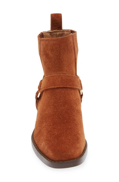 Shop Madewell The Santiago Western Ankle Boot In Dried Maple