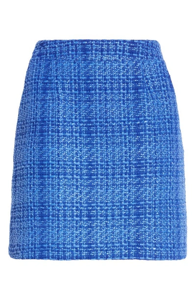 Shop French Connection Azzurra Tweed Miniskirt In 40-light Blue Depths