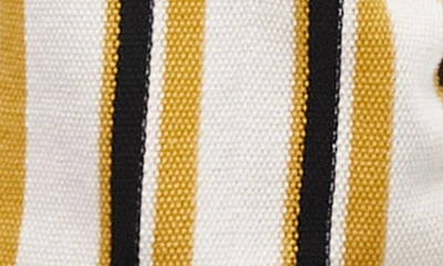 Topman Stripe Johnny Collar Shirt In Mustard