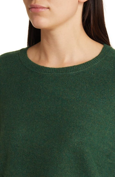 Shop Free People Luna High-low Sweater In Forest Pine Heather